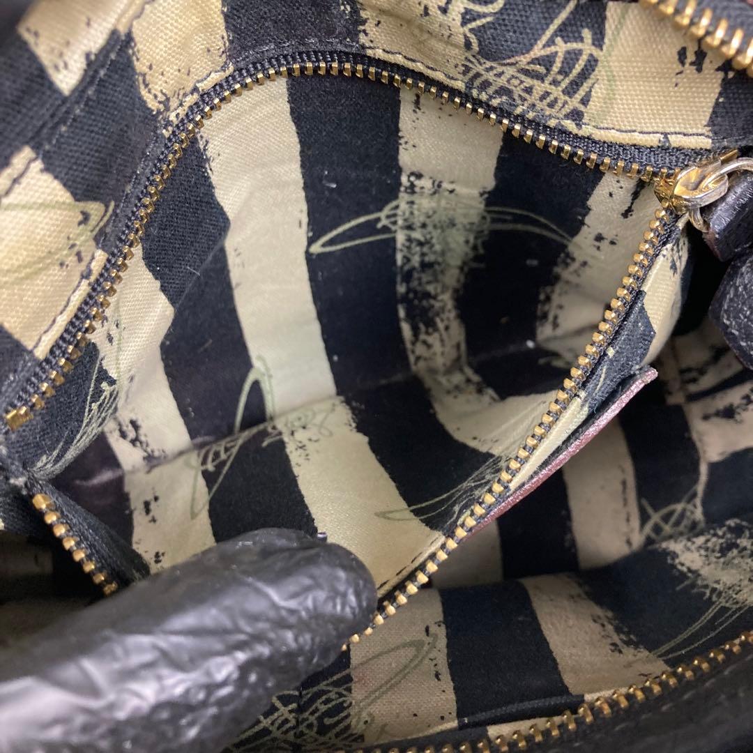 ヴィヴィアンウェストウッド ハンドバッグ 2way オーブロゴ レザー ブラック