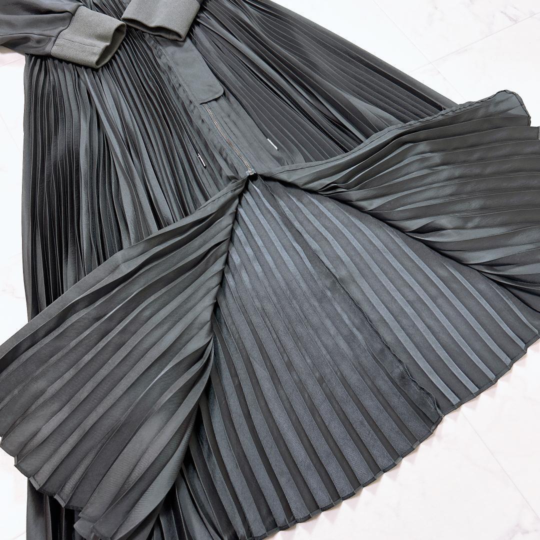 〇 DRESSLAVE MA-1 プリーツワンピース ロング ジップアップ 38