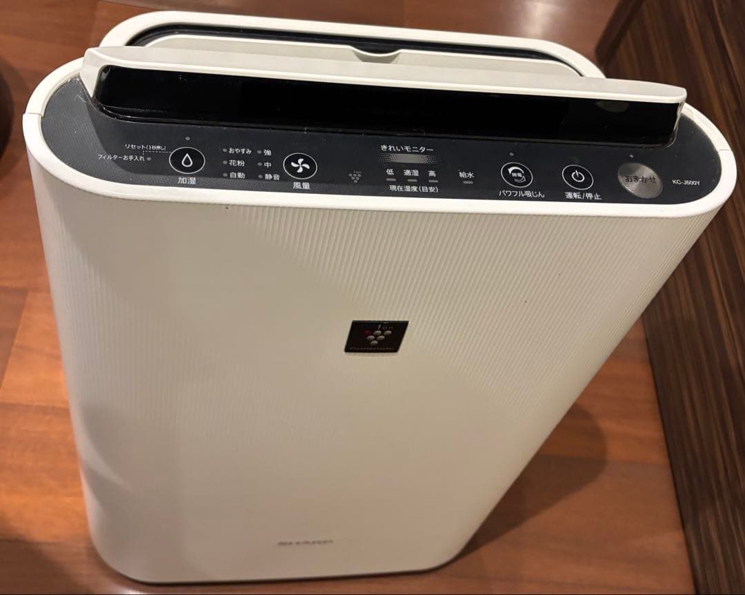 SHARP 加湿器 ホワイト 縦型 ~15畳(~38m2)向け　説明書付き