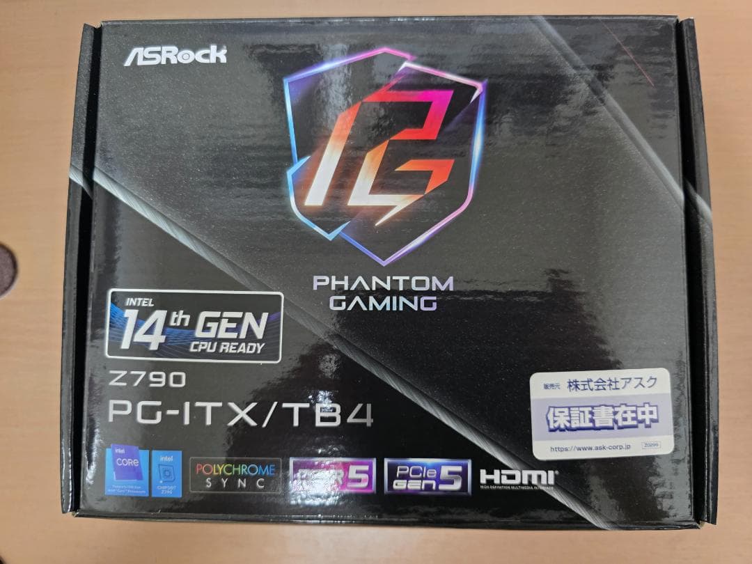 ASRock Z790 PG-ITX/TB4 マザーボード