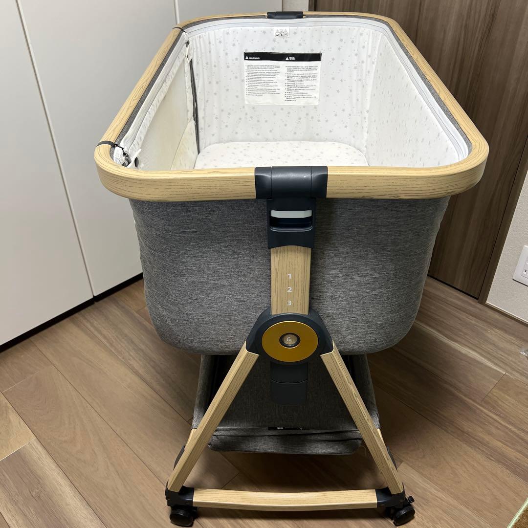 HZDMJ コンパクトベビーベッド グレー①