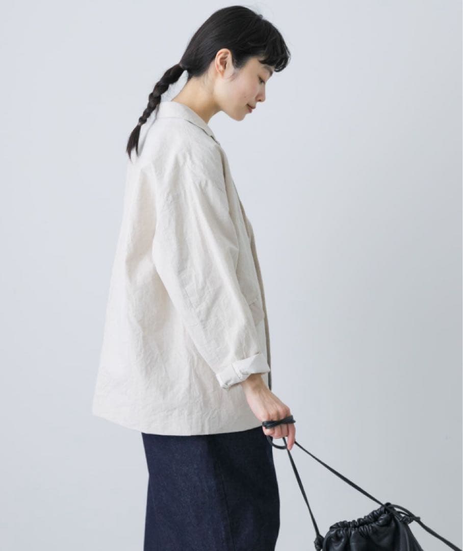 【新品・タグ付き】かぐれ　テーラードジャケット　NATURAL