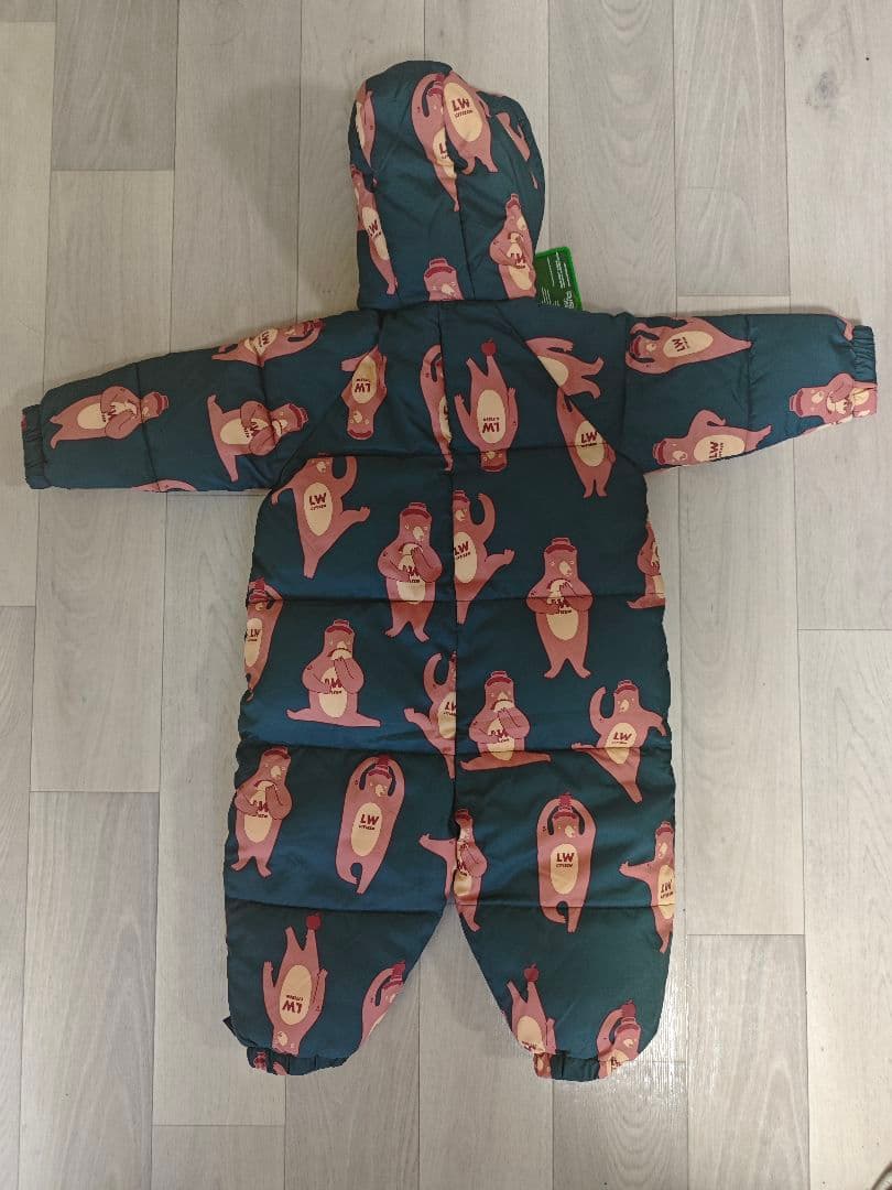 ​【新品】TINYCOTTONS 撥水 くま ジャンプスーツ 12M