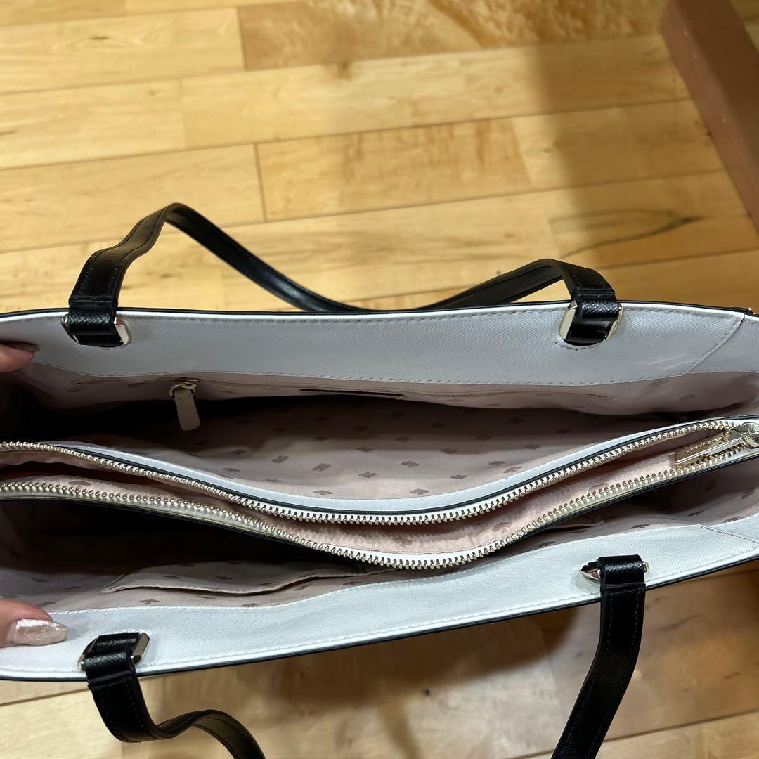 Kate Spade ベージュ ブラック トートバッグ