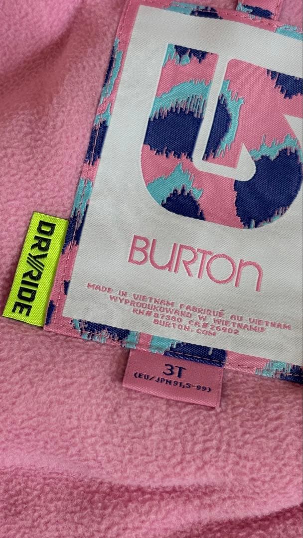 BURTON/子ども用スキーウェア/100cmピンク