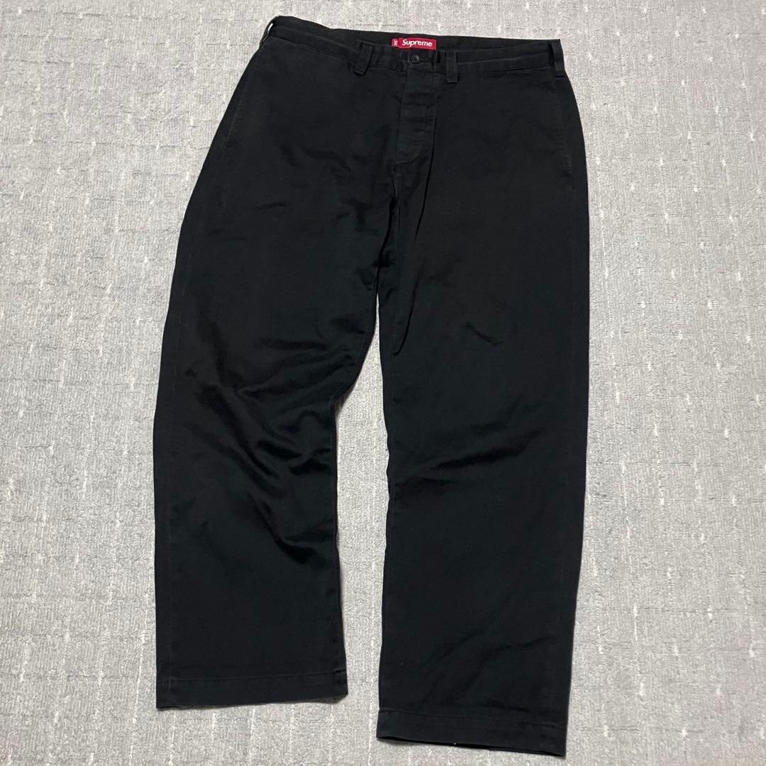 シュプリーム［Chino Pant］チノパン　ブラック　24SS　カーゴ　34