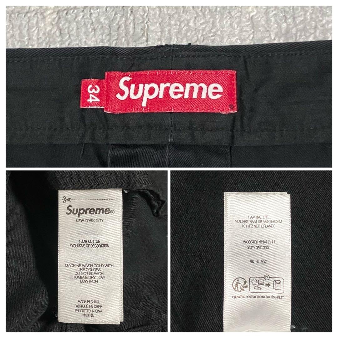 シュプリーム［Chino Pant］チノパン　ブラック　24SS　カーゴ　34