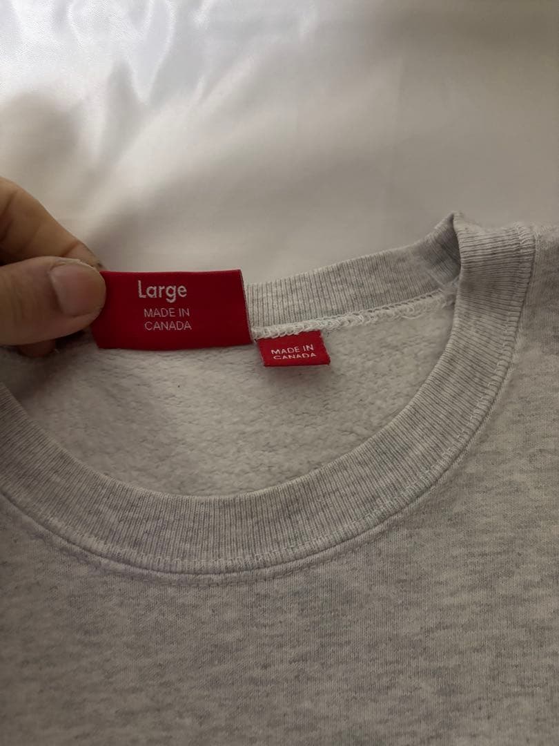 Supreme Small Box Crewneck アッシュグレー サイズL