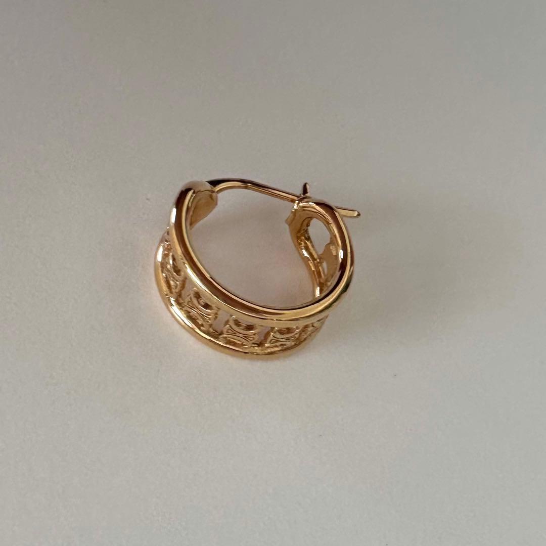 CELINE セリーヌ　トリオンフ　マルチフープ　フィニッシュ　ブラス　片耳のみ