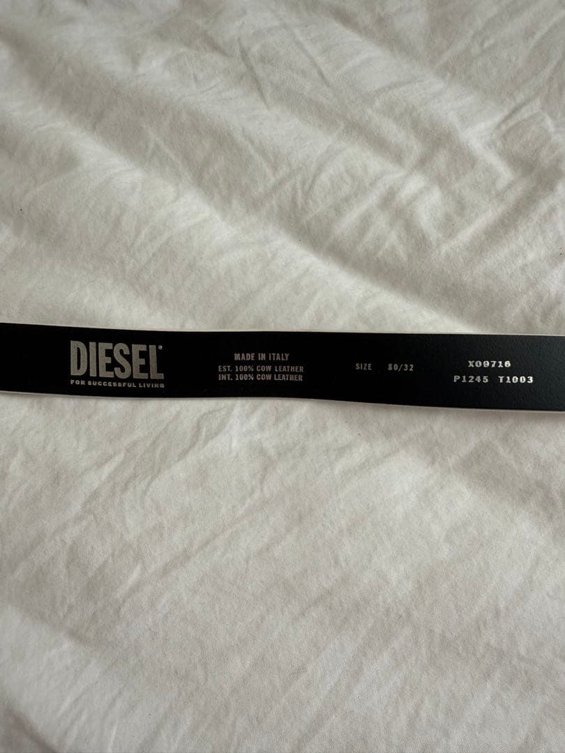 【せんにょん】DIESEL ホワイトレザーベルト
