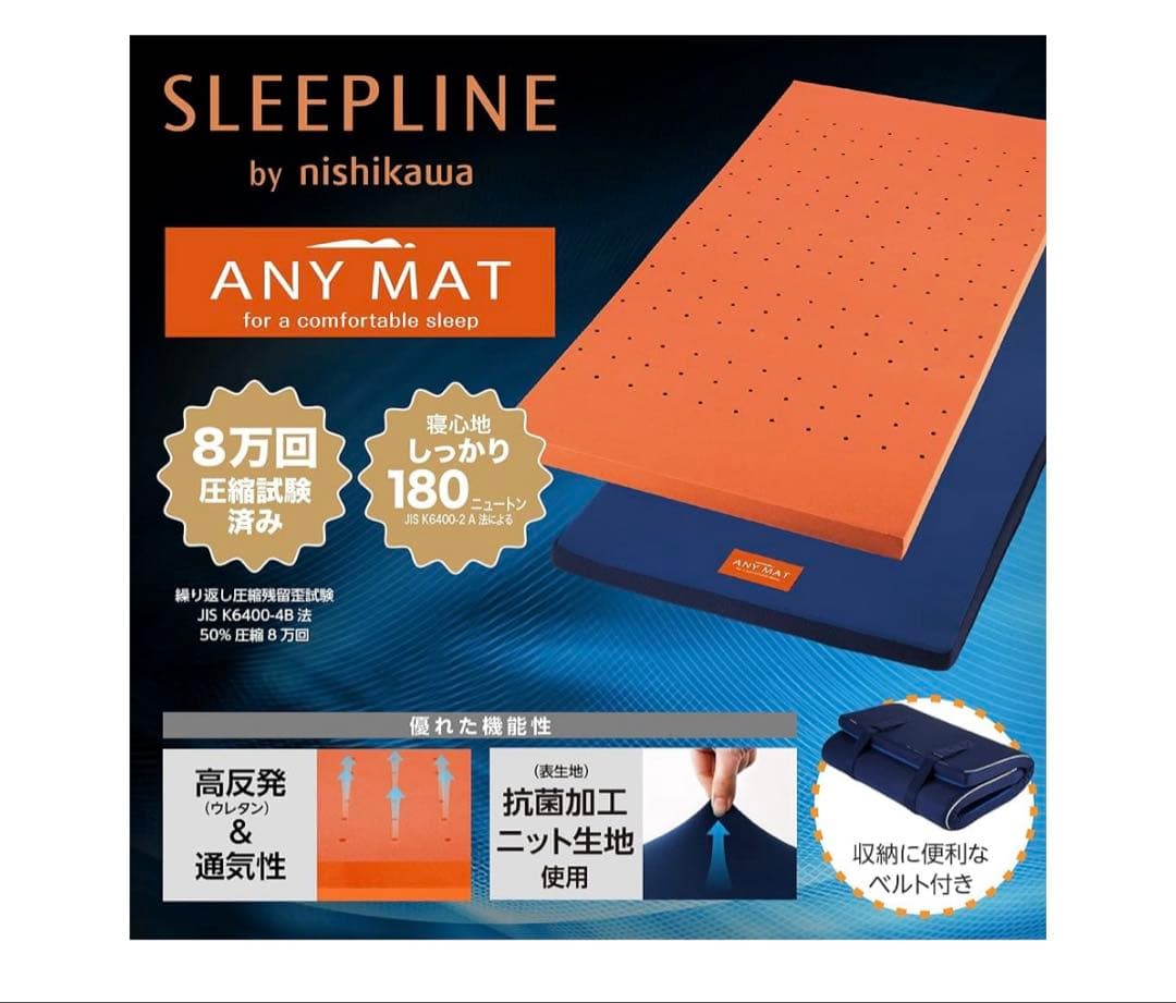 【西川】 エニーマット マットレス シングル 高反発 AN01