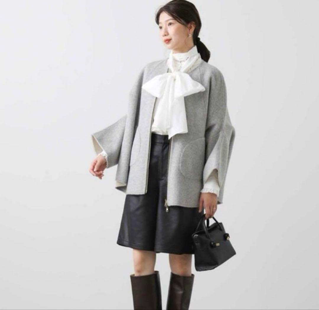 【美品】✨ RISLEY リズレー　ウールリバーシブルポンチョ