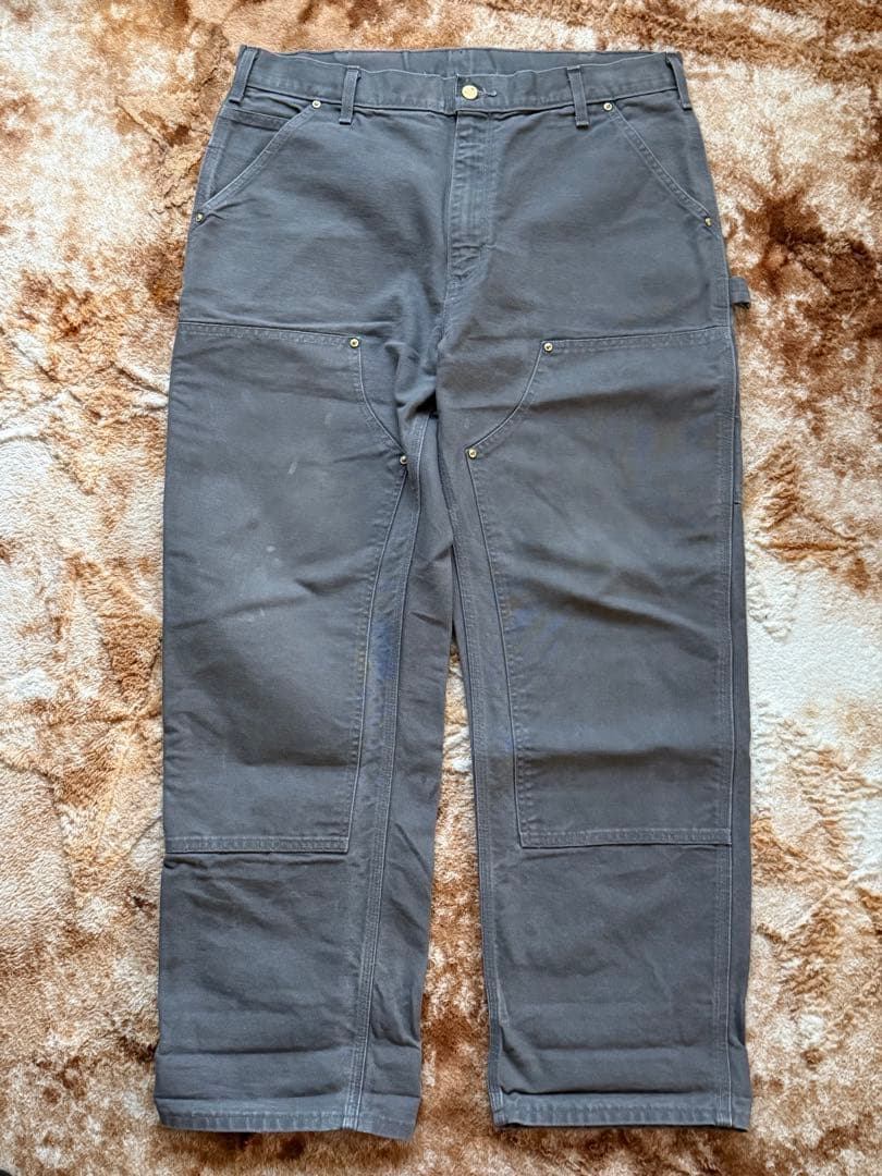 USA製 Carhartt ダブルニー グレー 36x30
