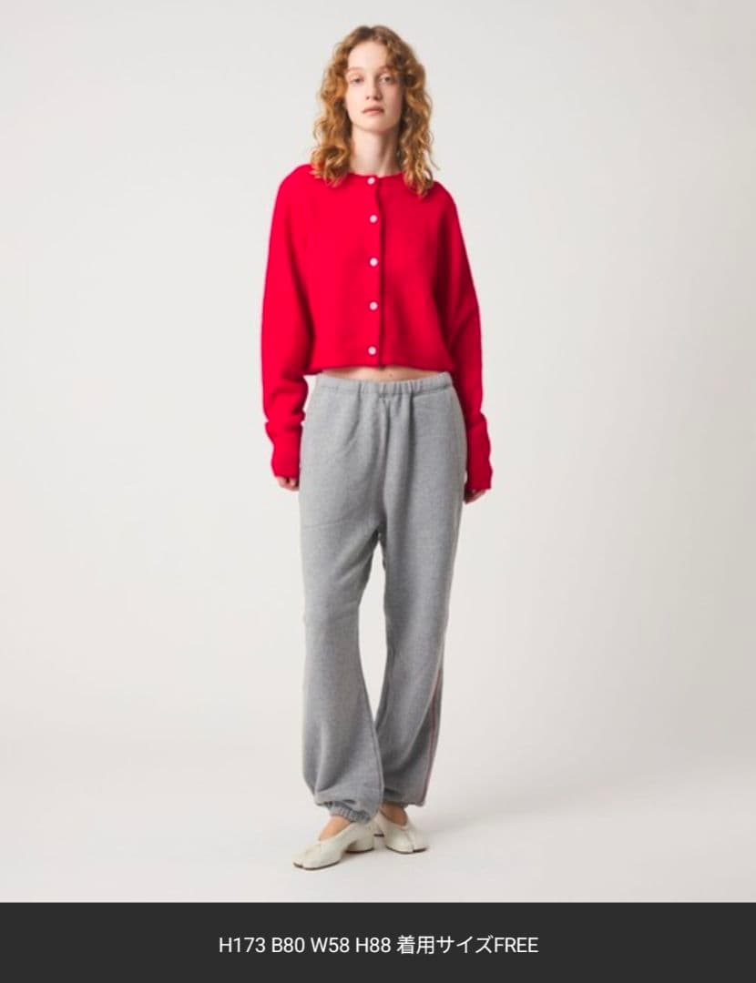 6(ROKU) アルパカウールナイロン カーディガン