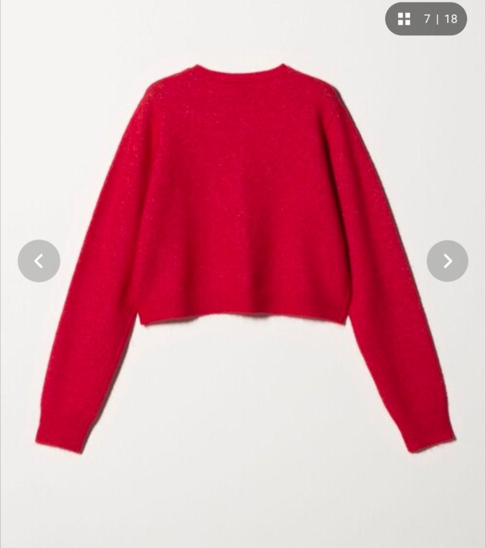 6(ROKU) アルパカウールナイロン カーディガン