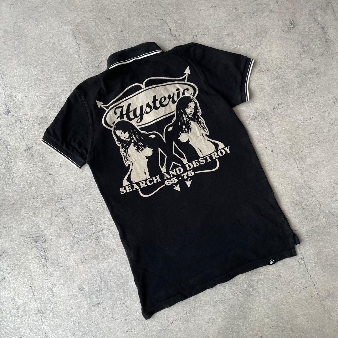 HYSTERIC GLAMOUR ポロシャツ ヒスガール 黒