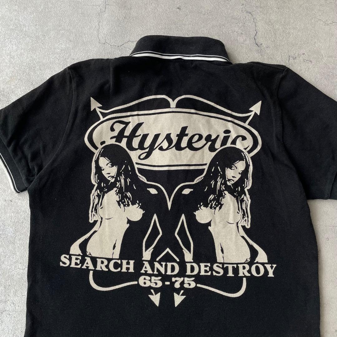 HYSTERIC GLAMOUR ポロシャツ ヒスガール 黒