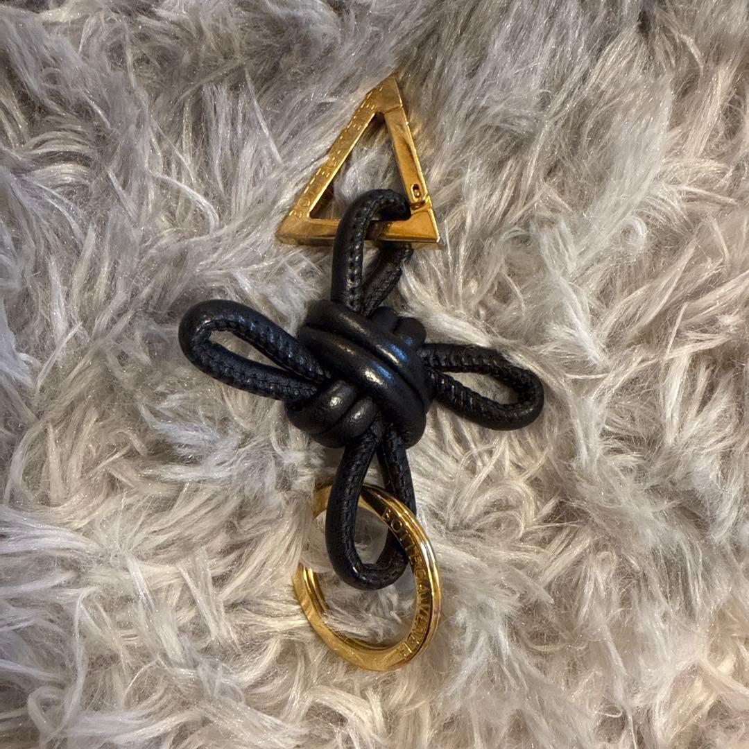 Bottega Veneta 黒レザー キーリング