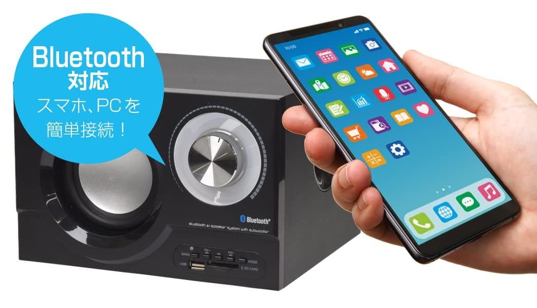 コンパクト Bluetoothスピーカー 迫力の重低音