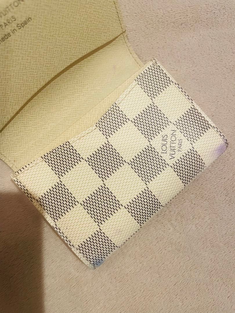 【正規品・美品】LOUIS VUITTON ヴィトン ダミエ 白 名刺入れ