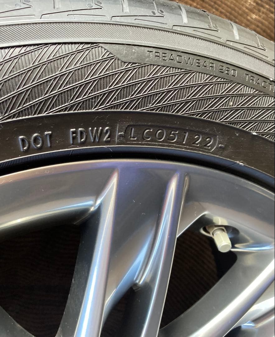 レクサスLS500h 純正245/50RF19夏タイヤアルミ4本セット