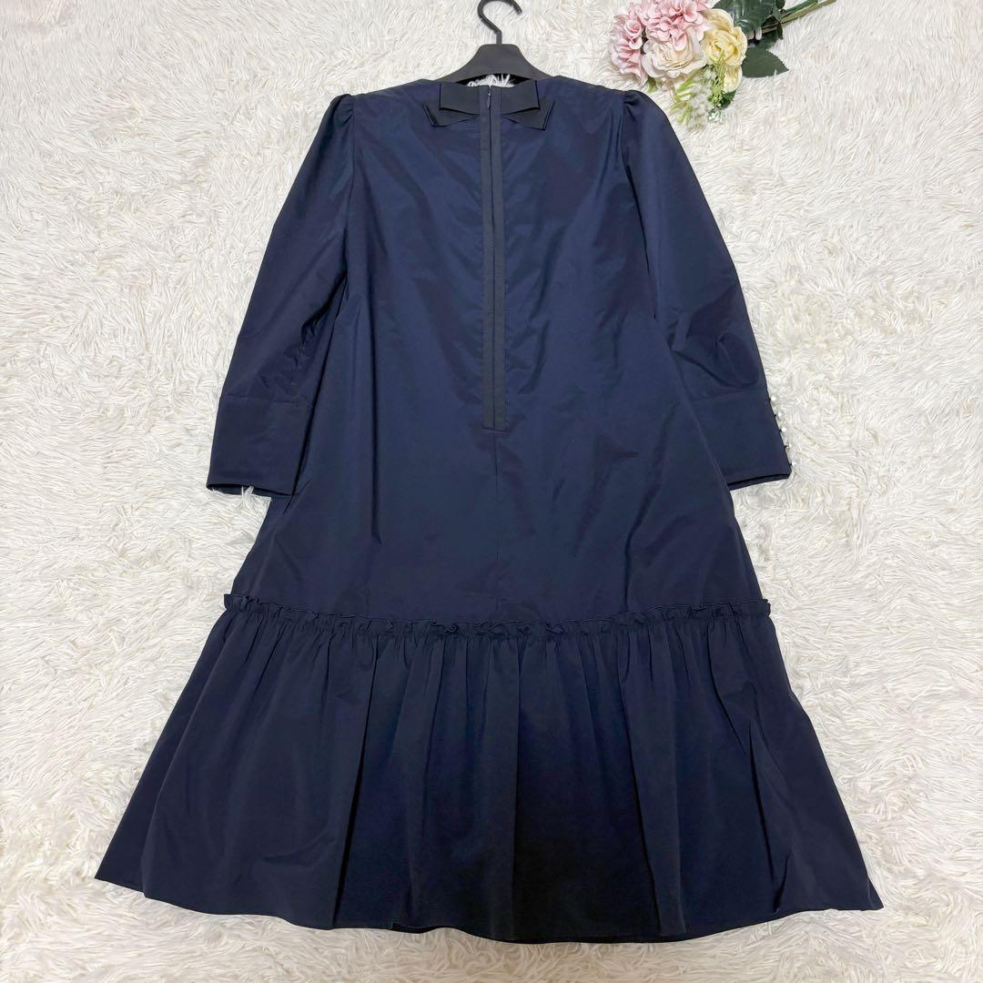 【美品】バックリボン　エムズグレイシー　ワンピース　パール　ティアード　22年