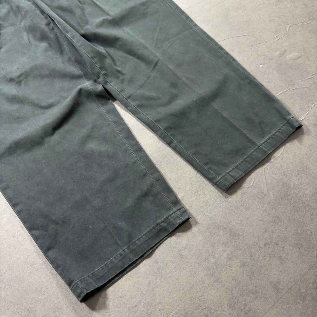 ラルフローレン 90s ANDREW ブラックポロチノ2タックW38L29 古着