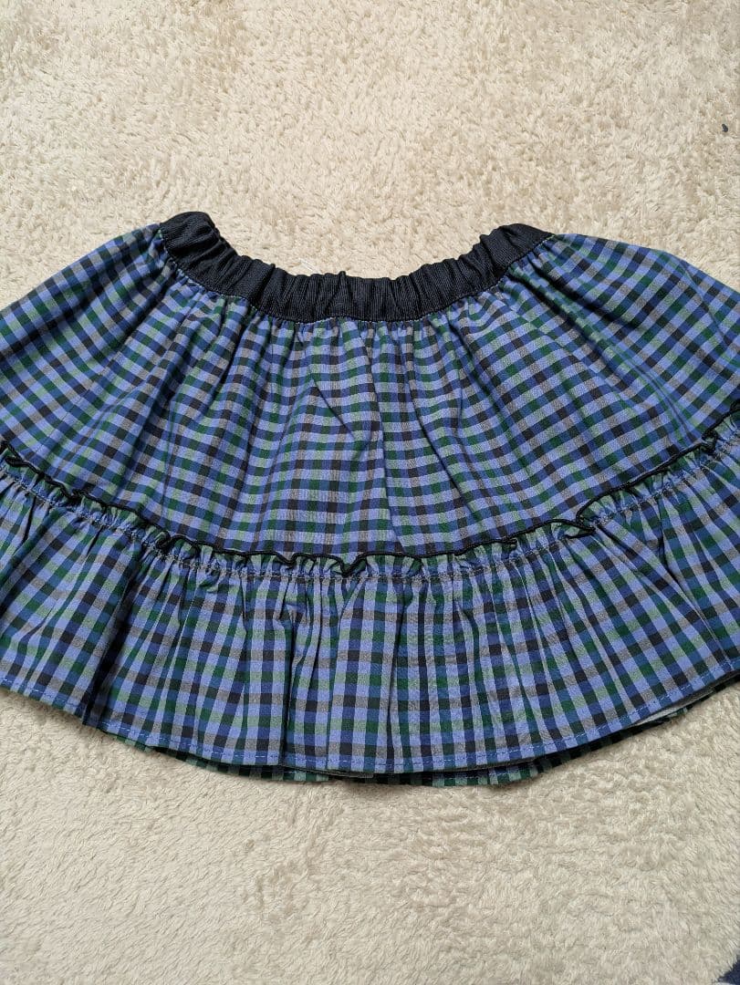 【familiar　ファミリア】スカート　リバーシブル　チェック　新品　80