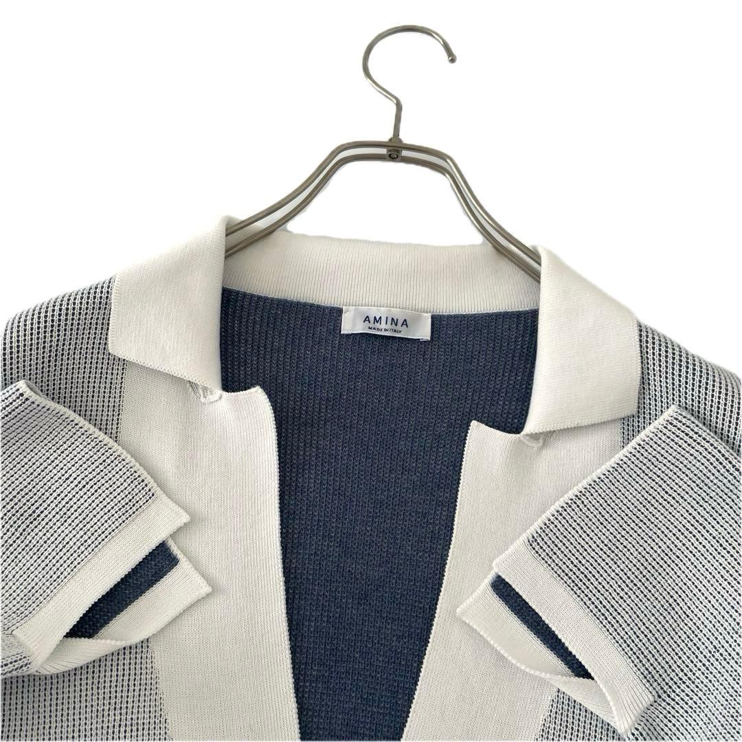 未使用 AMINA レリアン イタリア製 ニットジャケット カーディガン 羽織