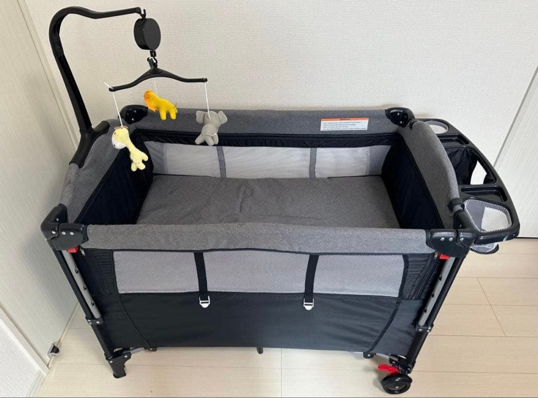 ベビーベッド john life 折りたたみ可 プレイヤード