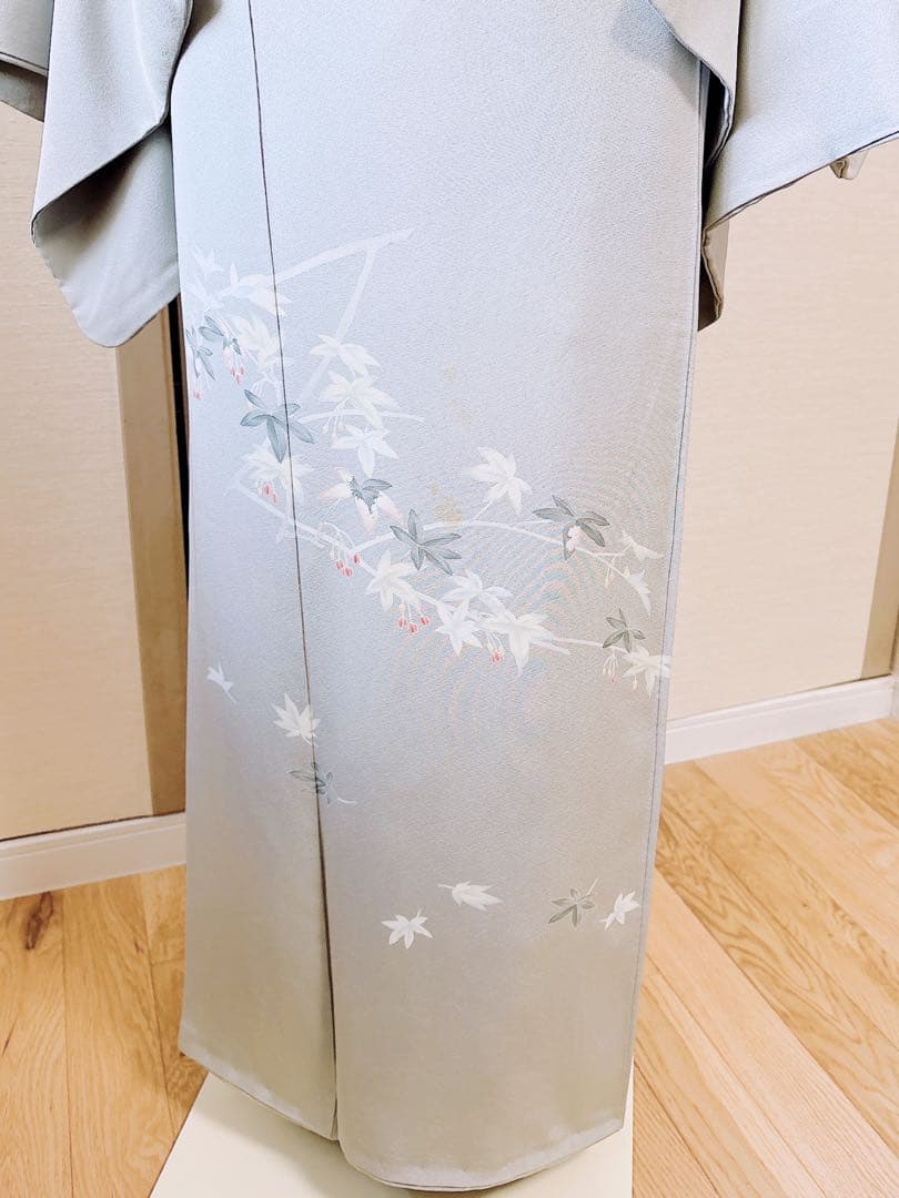 難有　正絹　訪問着　フルセット　裄66 67 L M 卒業式　入学式　袋帯