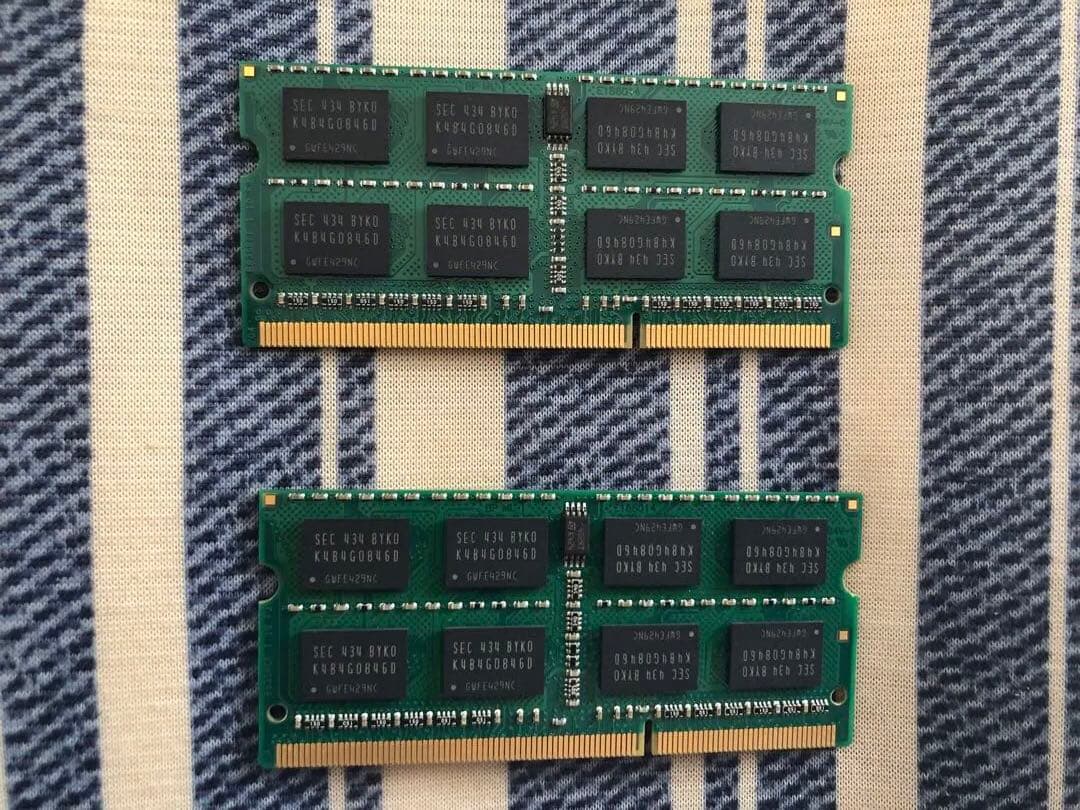 ②Transcend DDR3 8GB メモリモジュール 1600MHz美品