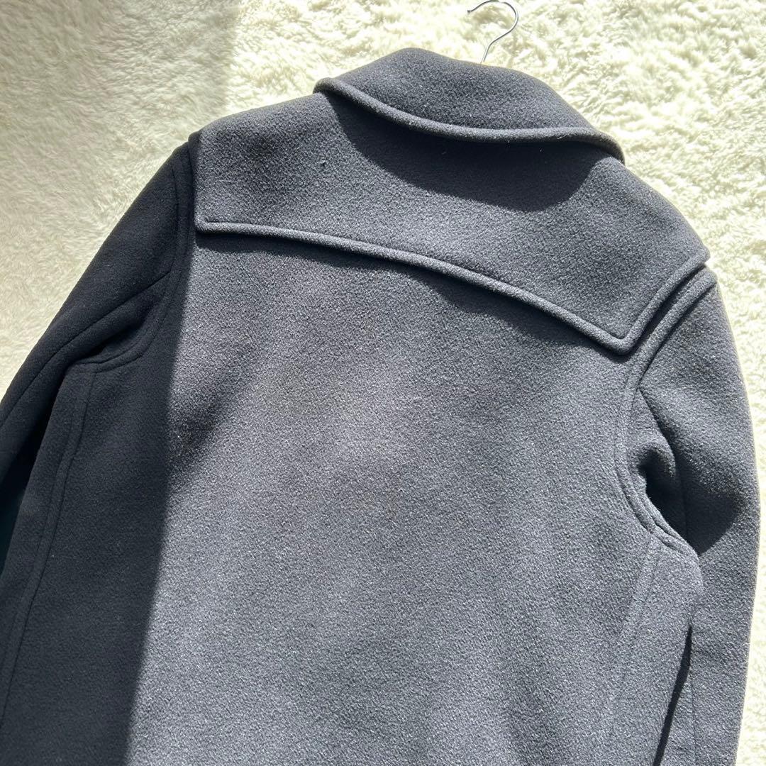 【美品】バーバリー ノバチェック ダッフルコート ロング 英国製 ネイビー