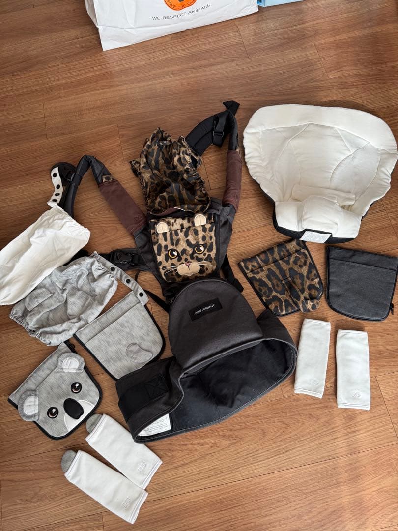 ヒョウ柄 抱っこ紐・おんぶ紐 セット