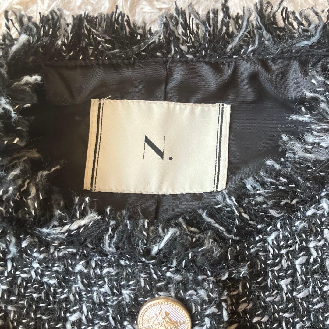 美品◯N . ナチュラルビューティー ツイード ジャケット ブラック M