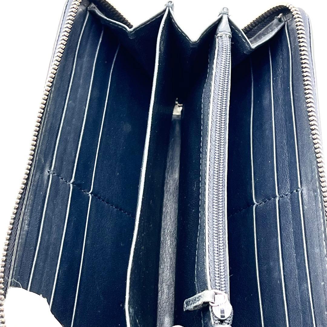 GUCCI ラウンドファスナー　シェリーライン　グッチシマ　ダークネイビー