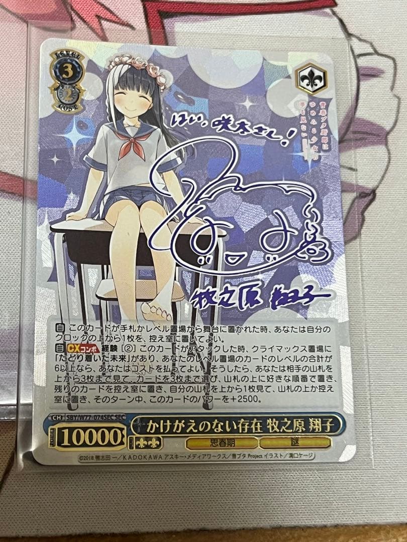 ヴァイスシュヴァルツ sec サイン かけがえのない存在 牧之原翔子 青ブタ