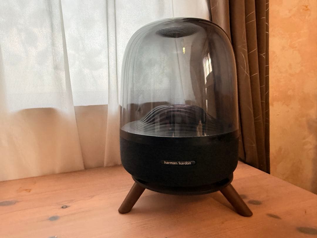 harman aura stadio3ワイヤレススピーカー➕木製台