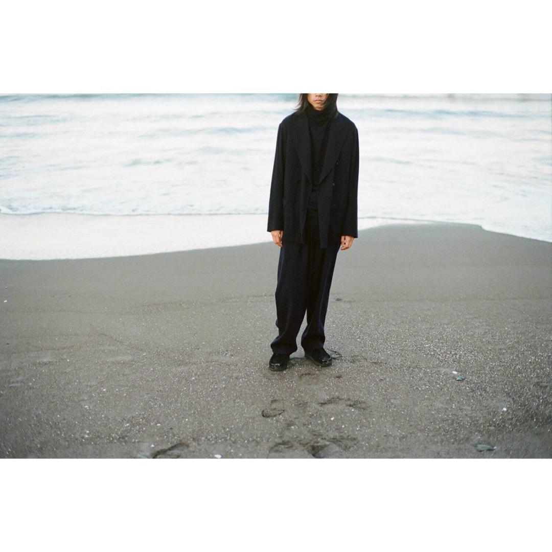 21AW COMOLI 強縮ウール ドローストリングパンツ