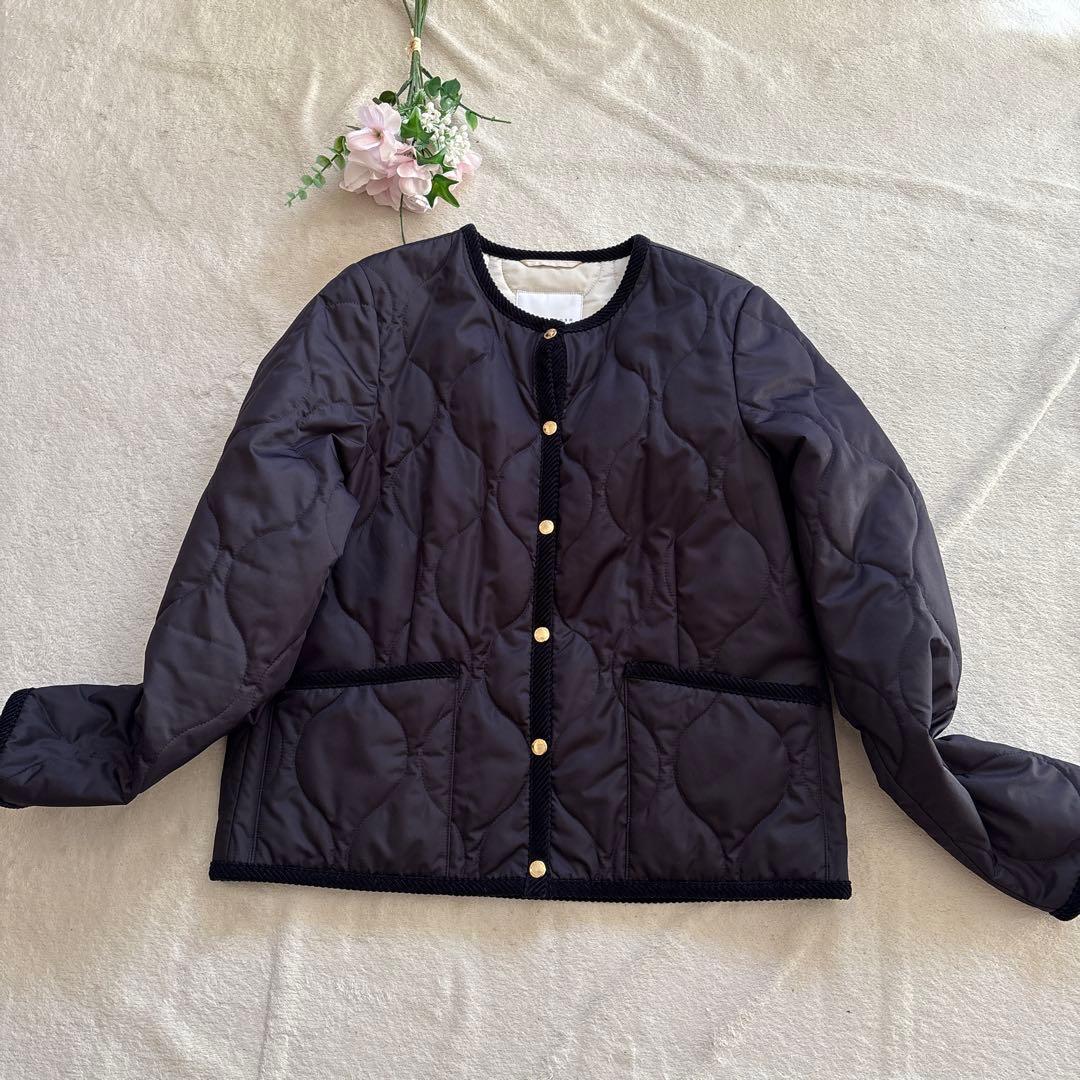 極美品✨マッキントッシュフィロソフィー　キルティング　ショート　M ネイビー