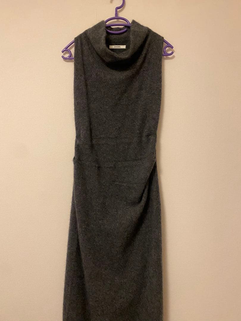 メリノウールアメスリニットワンピース、ファインメリノウールショートカーディガン