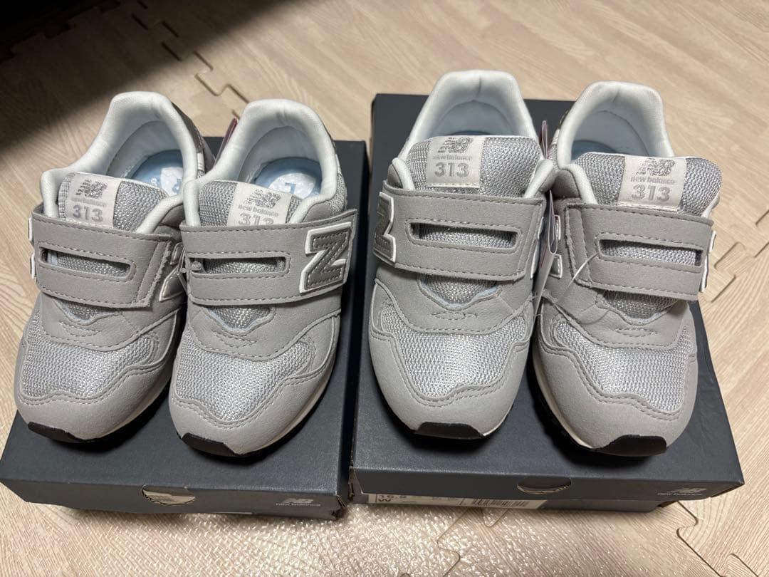 ニューバランス　313 グレー　キッズスニーカー 2足セット　16 16.5