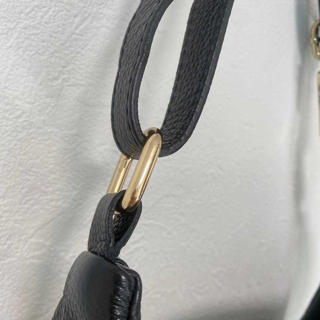 【未使用品】AULENTTI 黒 レザー ボディバッグ 調整可能