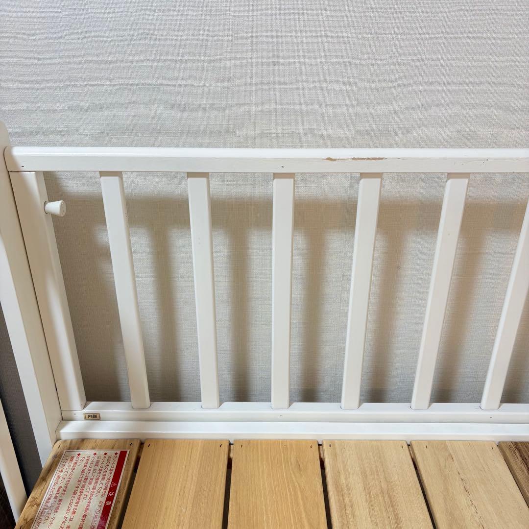 KATOJI ホワイト 木製 ベビーベッド 120×70 レギュラー