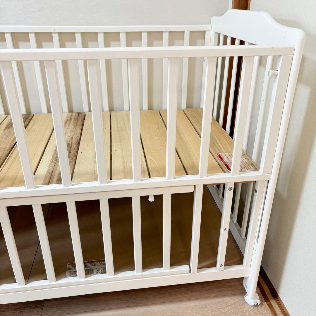 KATOJI ホワイト 木製 ベビーベッド 120×70 レギュラー