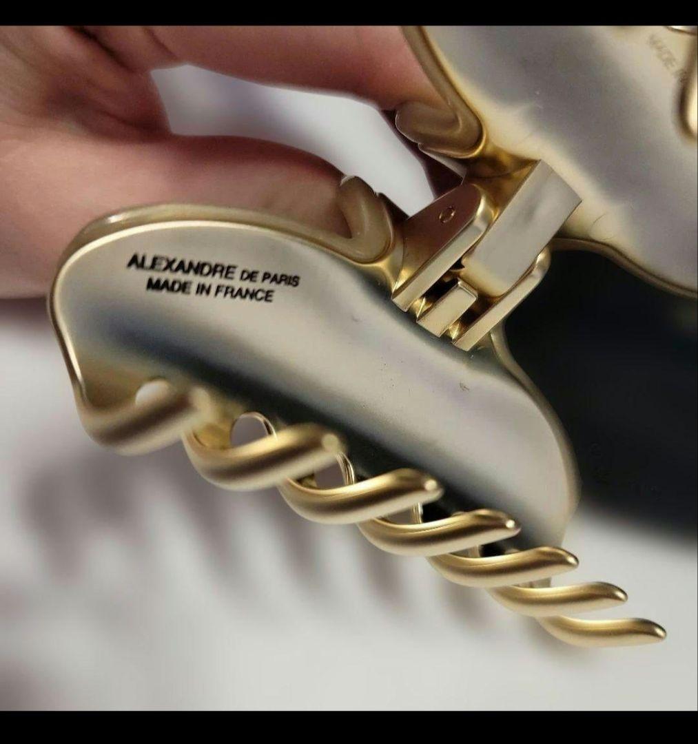 未使用 アレクサンドルドゥパリ ヘアクリップ M ゴールド