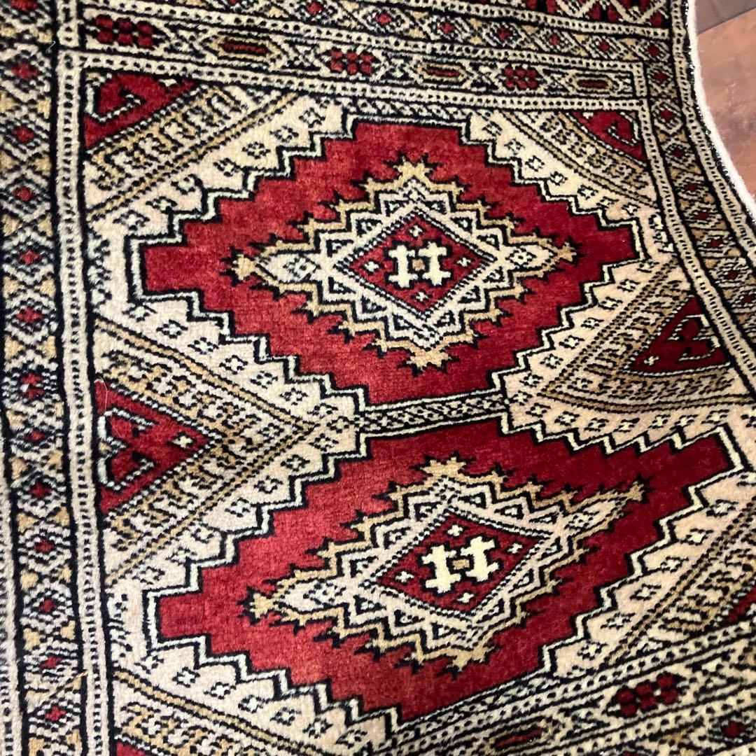 55x44cmトライバルラグ手織り絨毯カシミリヤンヴィンテージ アンテイーク絨毯