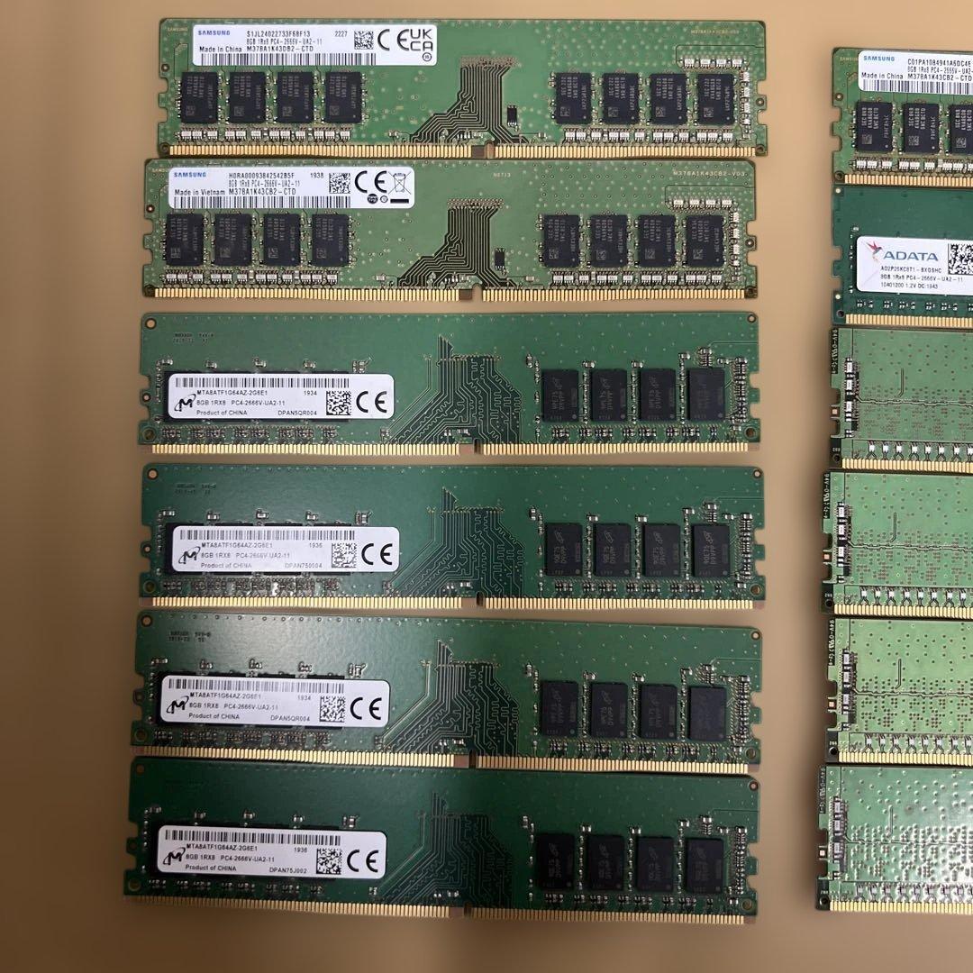 PCメモリー8GBと16GB 全38枚