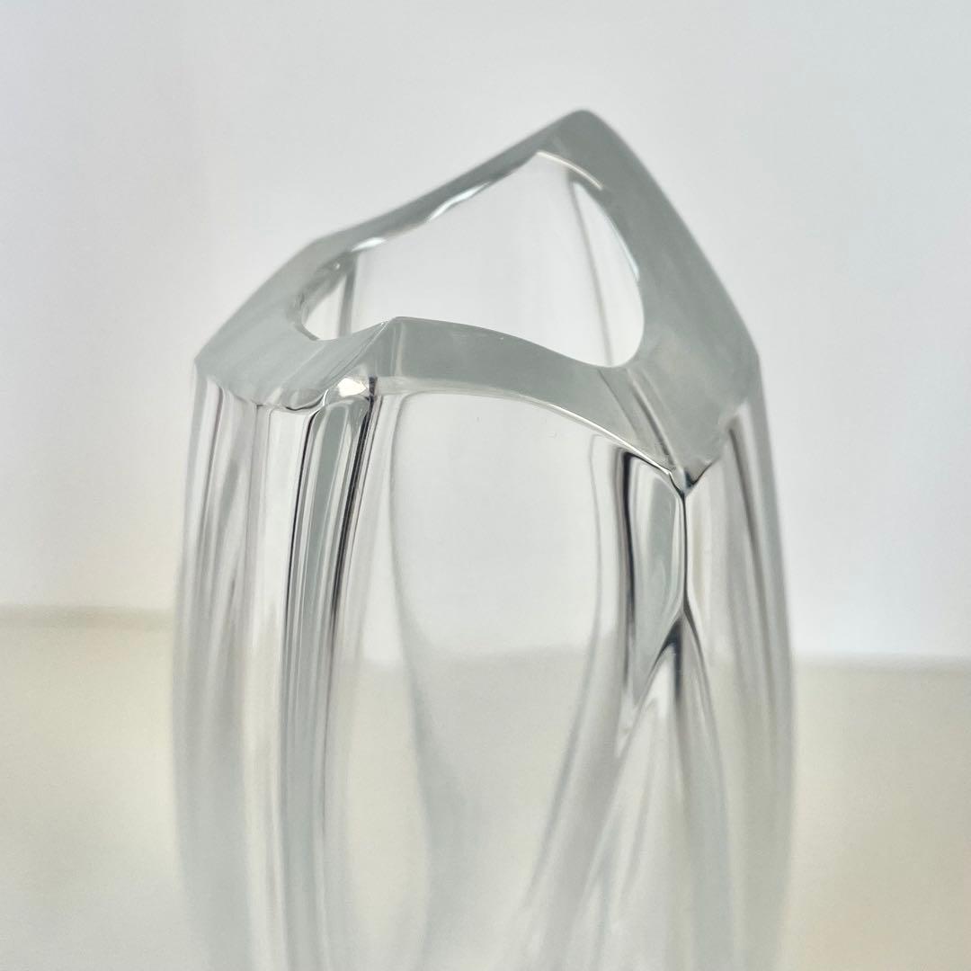 Baccarat バカラ RRigot フラワーベース クリスタル花瓶 (箱付)