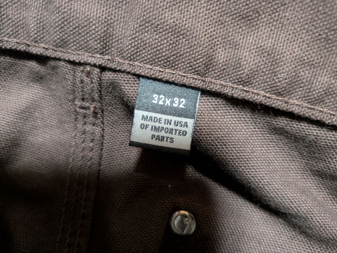 カーハートBNO136 32x32 ダブルニーペインターパンツ ダ―クブラウン